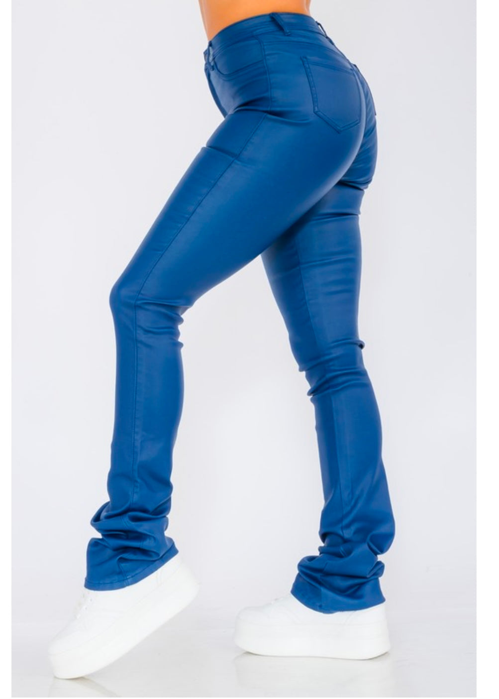 JQ Leather Stacked Pants