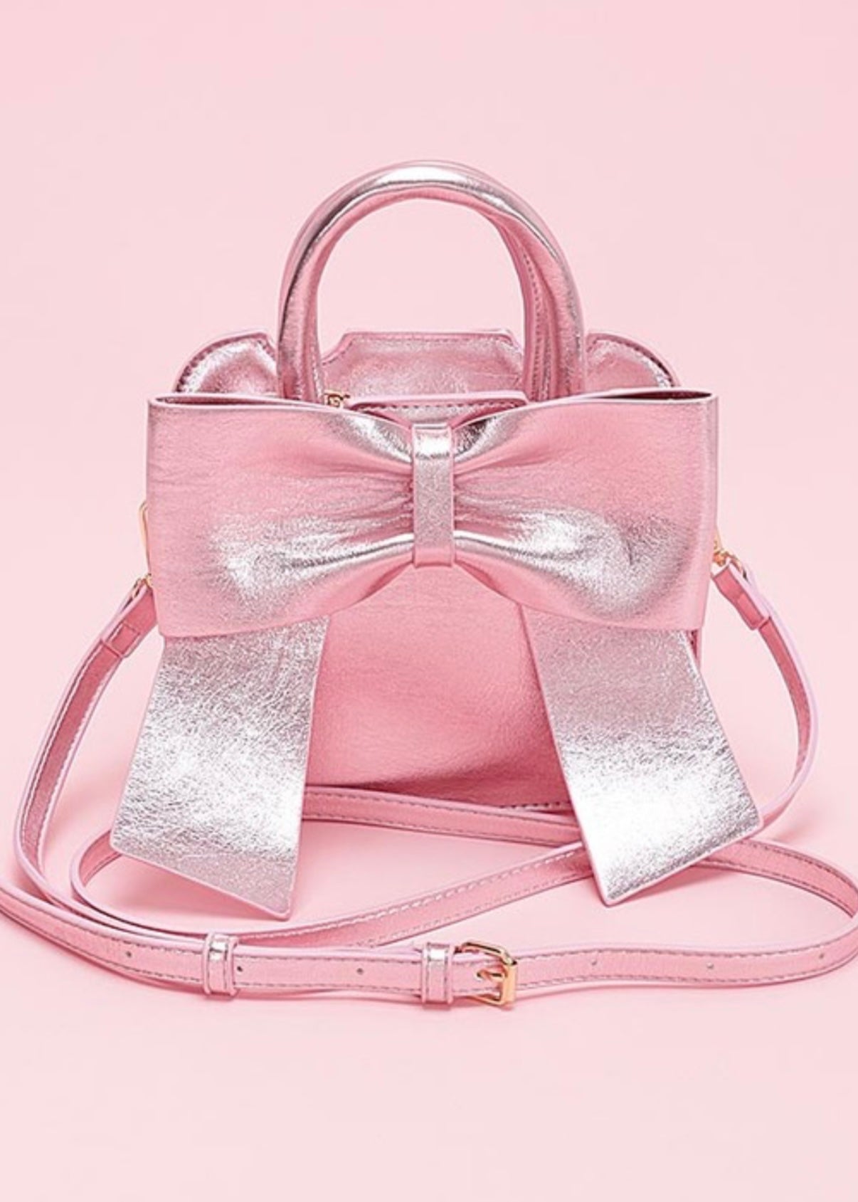 Metallic Bow Purse