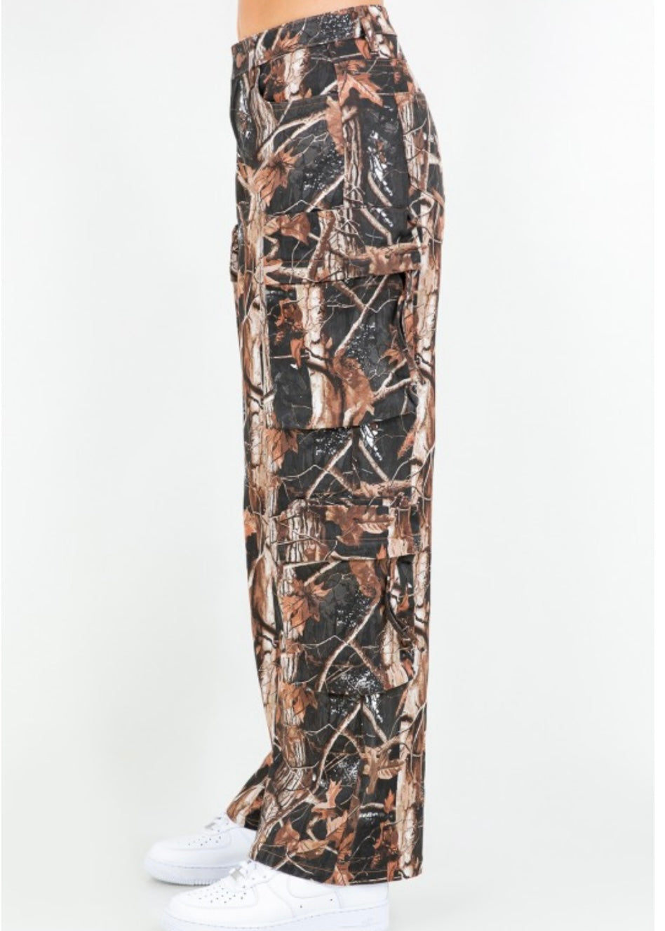 Wide Leg Pocket Pants-B.Camo