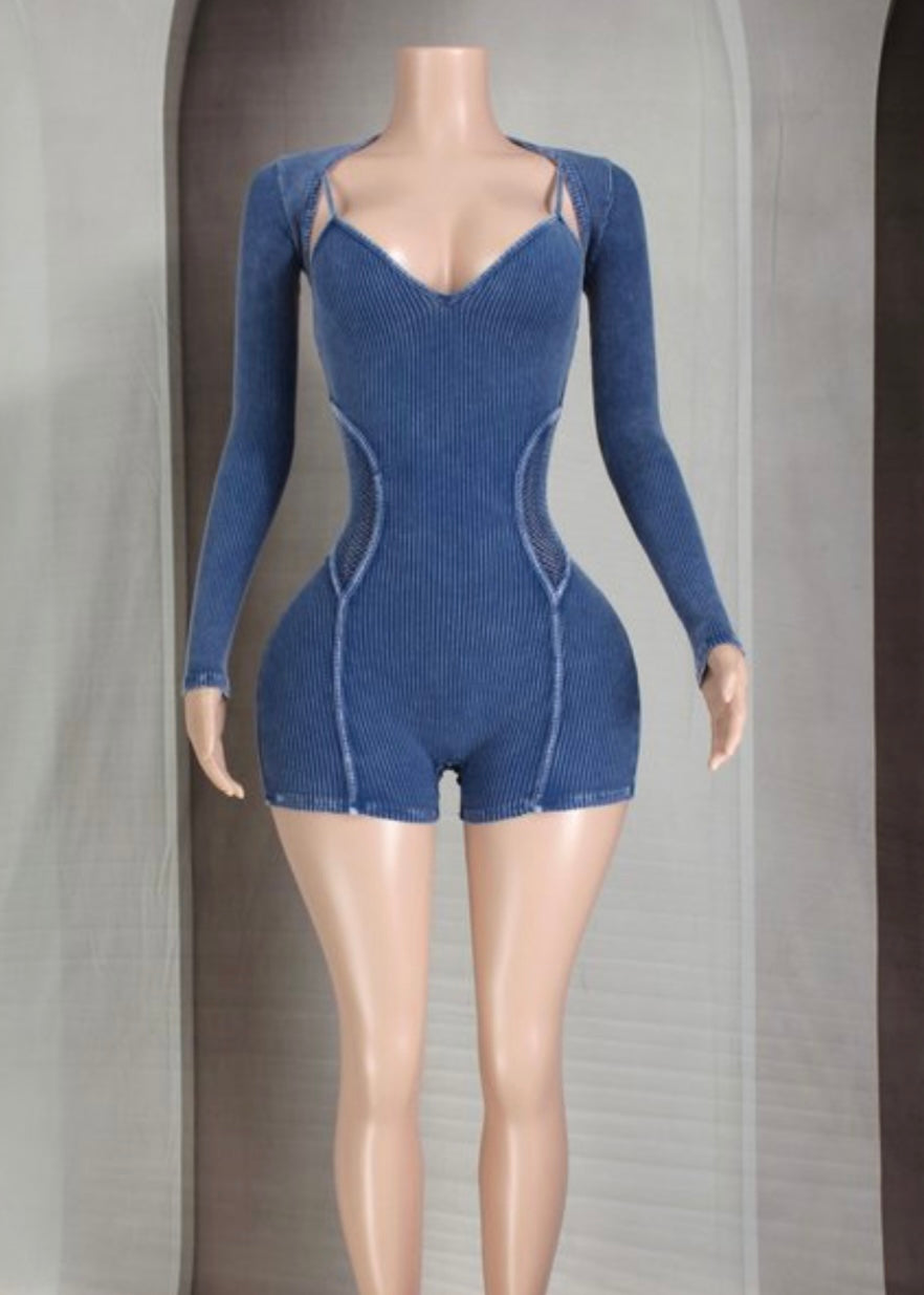 Mineral Romper-Blue