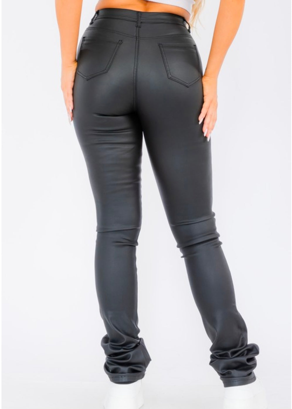 JQ Leather Stacked Pants