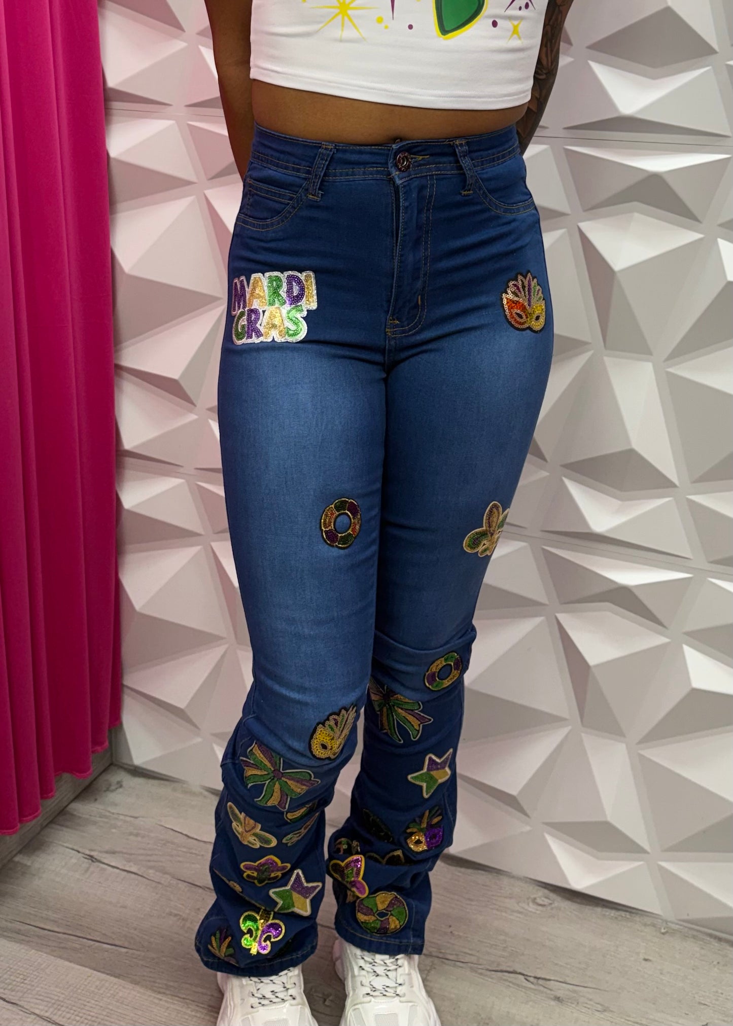 MG Stacked Jeans - Dk. Blue