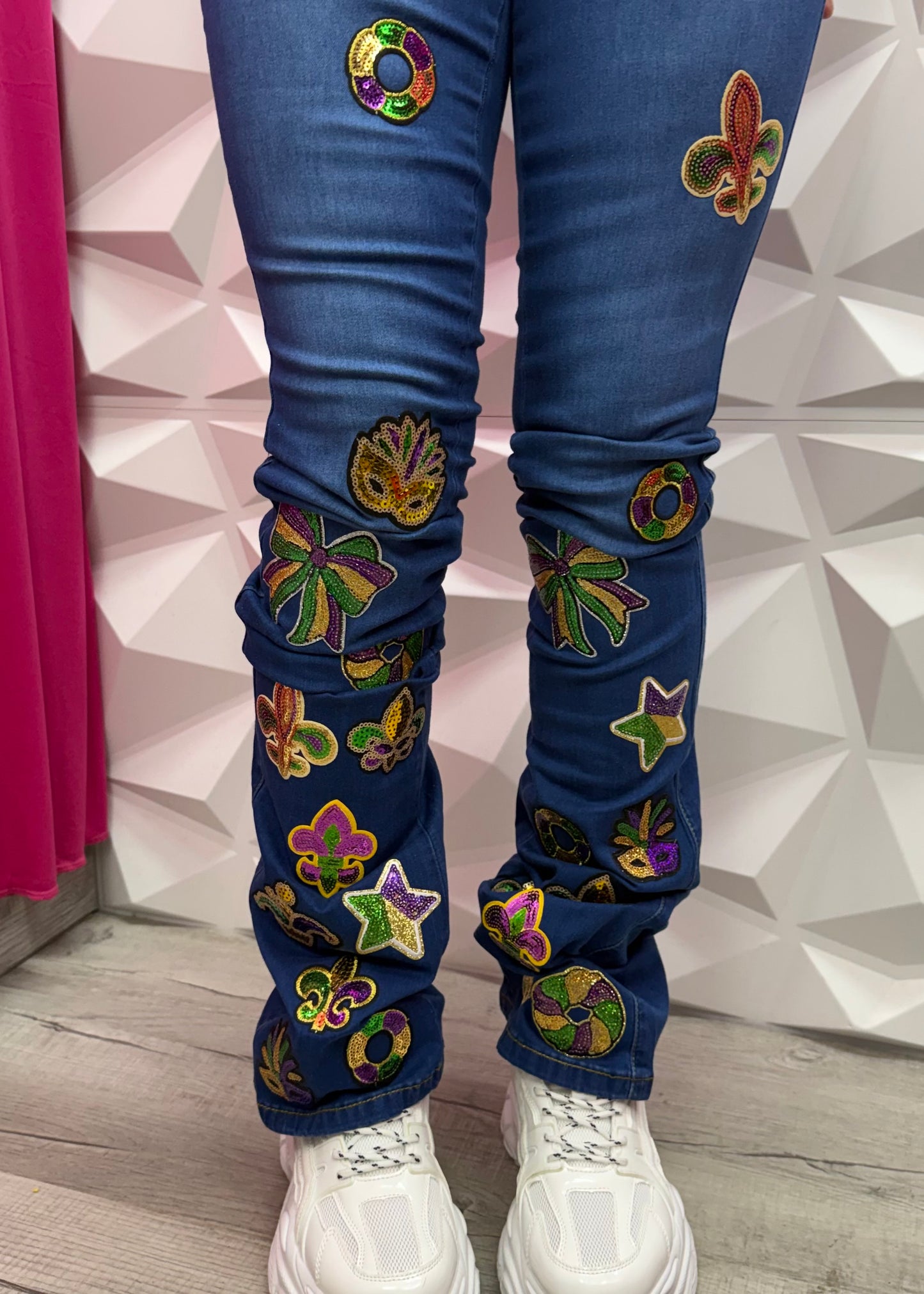 MG Stacked Jeans - Dk. Blue