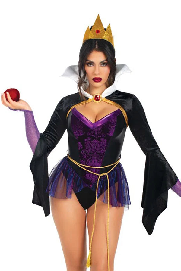 Four Pieces Poison Apple Queen Costume Set