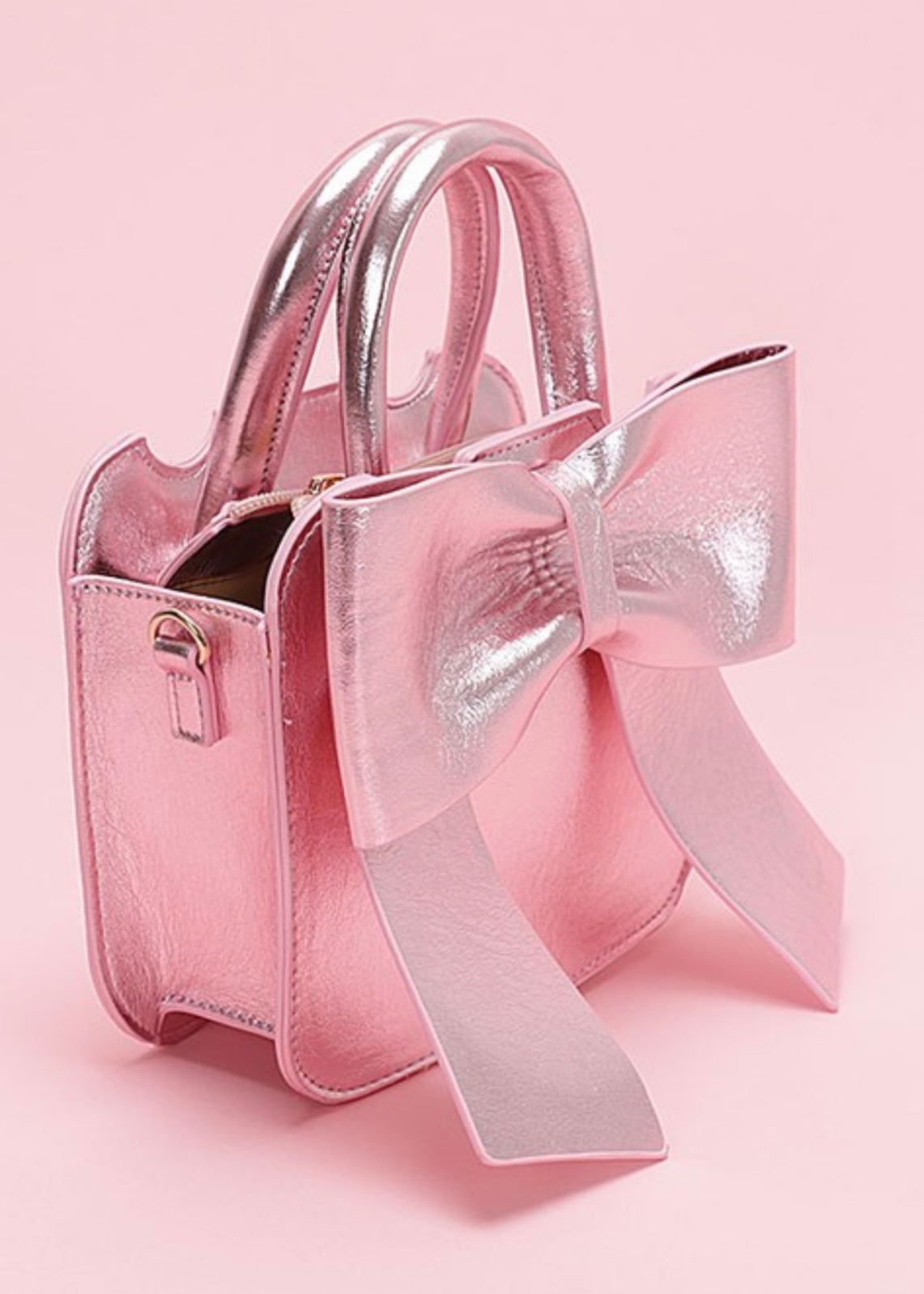 Metallic Bow Purse