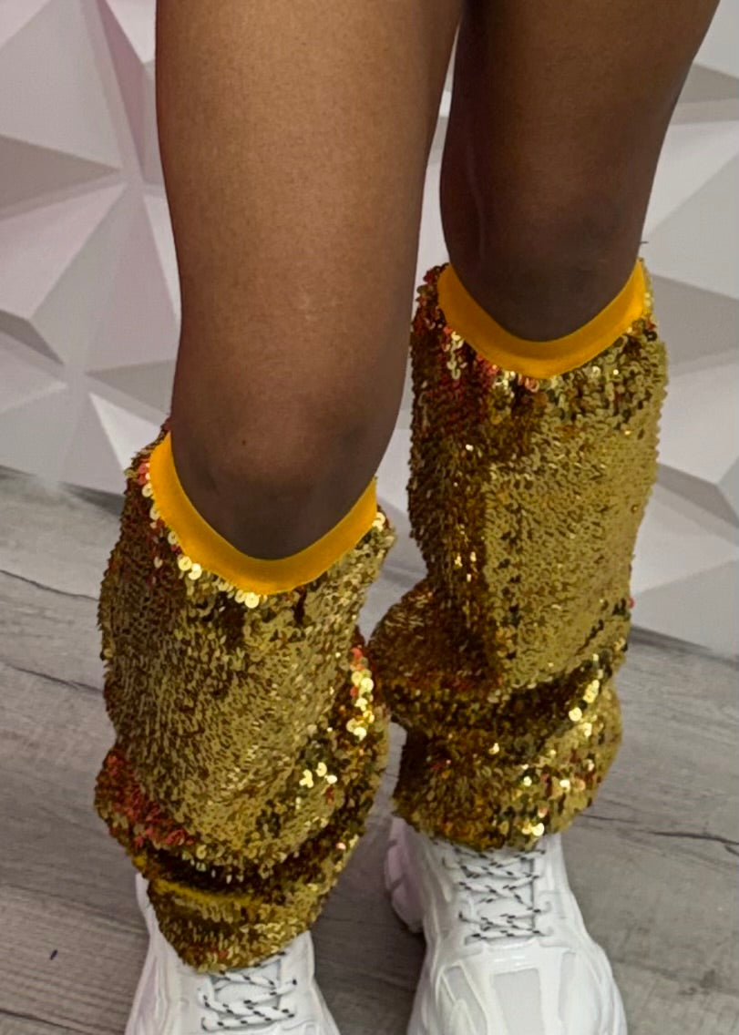 Sequins Legwarmers - Adult - Gold