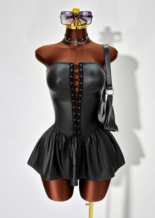 Leather Lace Dress