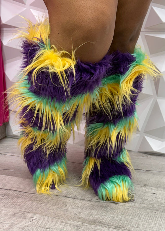 MG Fur Boots - Multi
