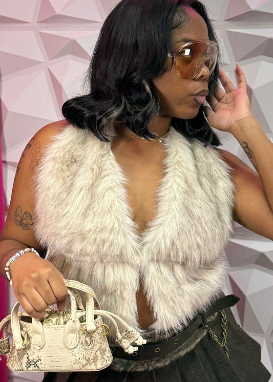 Fur Top- Cream