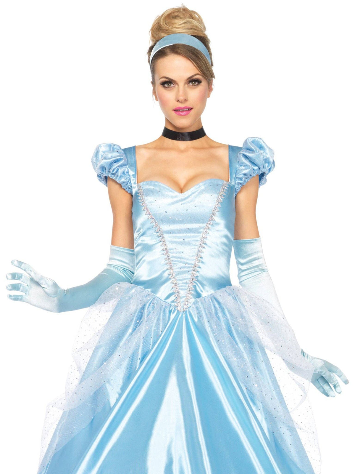 Extra Long Opera Length Satin Gloves: White / One Size