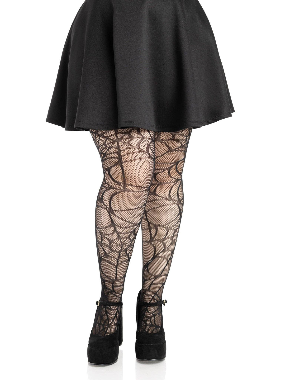 Spiderweb Net Tights: Black / One Size